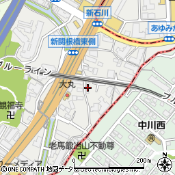 横浜市交通局荘田変電所周辺の地図