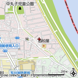 神奈川県川崎市中原区中丸子705周辺の地図