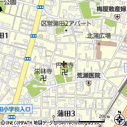 東京都大田区蒲田2丁目周辺の地図
