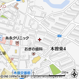 東京都町田市木曽東4丁目周辺の地図