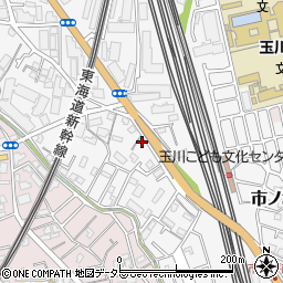 神奈川県川崎市中原区市ノ坪522-18周辺の地図