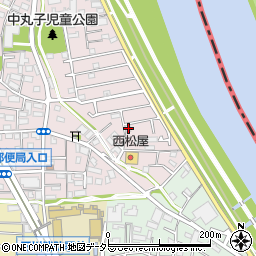 神奈川県川崎市中原区中丸子690周辺の地図