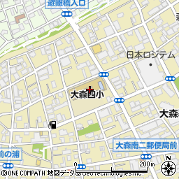 大田区立大森第四小学校周辺の地図