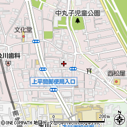 神奈川県川崎市中原区中丸子607周辺の地図