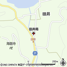 舞鶴田井郵便局周辺の地図