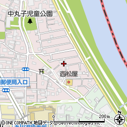 神奈川県川崎市中原区中丸子706周辺の地図