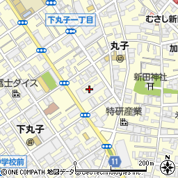 東京都大田区下丸子1丁目19周辺の地図