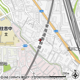 神奈川県川崎市中原区市ノ坪332-1周辺の地図