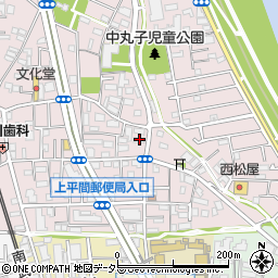 神奈川県川崎市中原区中丸子608周辺の地図