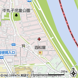 神奈川県川崎市中原区中丸子686-1周辺の地図