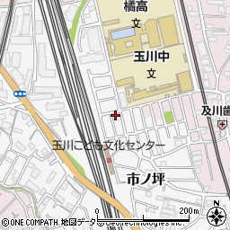 神奈川県川崎市中原区市ノ坪440-24周辺の地図