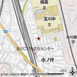神奈川県川崎市中原区市ノ坪440-25周辺の地図