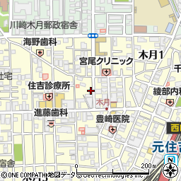 binwan 元住吉店周辺の地図