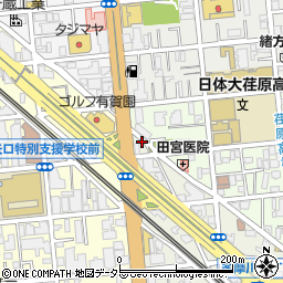 東京都大田区多摩川1丁目13周辺の地図
