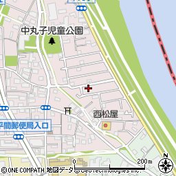 神奈川県川崎市中原区中丸子709周辺の地図