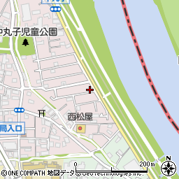 神奈川県川崎市中原区中丸子685周辺の地図