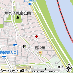 神奈川県川崎市中原区中丸子708周辺の地図