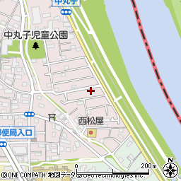 神奈川県川崎市中原区中丸子684周辺の地図