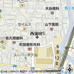 東京都大田区西蒲田5丁目周辺の地図
