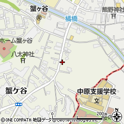神奈川県川崎市高津区蟹ケ谷104-1周辺の地図