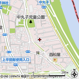 神奈川県川崎市中原区中丸子711周辺の地図
