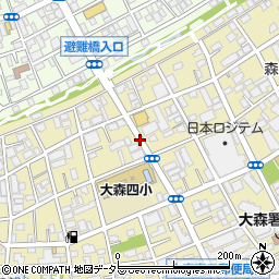 東京都大田区大森南3丁目周辺の地図