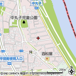 神奈川県川崎市中原区中丸子711-20周辺の地図