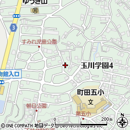 東京都町田市玉川学園4丁目周辺の地図