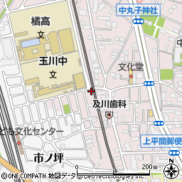 神奈川県川崎市中原区中丸子561-39周辺の地図