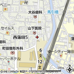 鉄板お好み焼き肉玉 蒲田本店周辺の地図