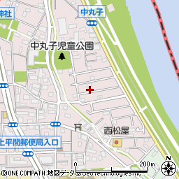 神奈川県川崎市中原区中丸子713周辺の地図