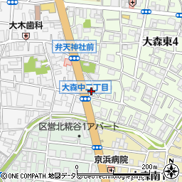 大森東四郵便局 ＡＴＭ周辺の地図