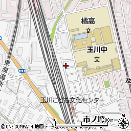 神奈川県川崎市中原区市ノ坪410-37周辺の地図
