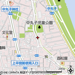 神奈川県川崎市中原区中丸子503周辺の地図