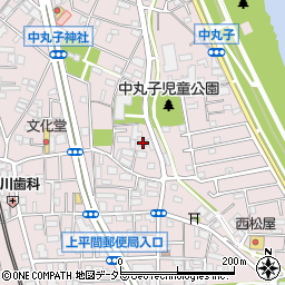 神奈川県川崎市中原区中丸子502周辺の地図