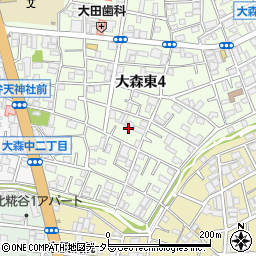 東京都大田区大森東4丁目31周辺の地図