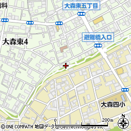 東京都大田区大森東4丁目43周辺の地図