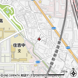 神奈川県川崎市中原区市ノ坪300周辺の地図