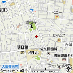 東京都大田区西蒲田周辺の地図
