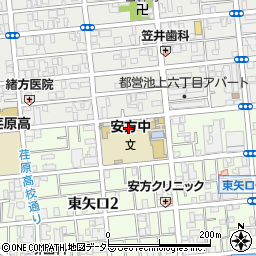 大田区立安方中学校周辺の地図