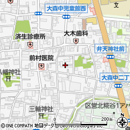 東京都大田区大森中2丁目18周辺の地図