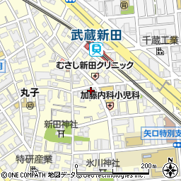 や台ずし 武蔵新田町周辺の地図