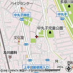 神奈川県川崎市中原区中丸子497周辺の地図