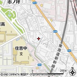 神奈川県川崎市中原区市ノ坪294-6周辺の地図