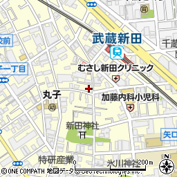 からあげ縁　武蔵新田店周辺の地図