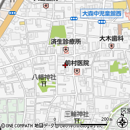 東京都大田区大森中2丁目20周辺の地図