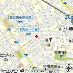 東京都大田区下丸子1丁目15周辺の地図