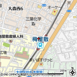 ファミリーマート大田梅屋敷駅前店周辺の地図