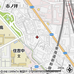 神奈川県川崎市中原区市ノ坪284-5周辺の地図