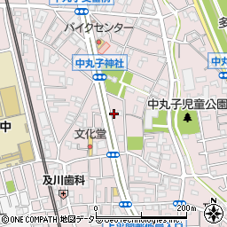 神奈川県川崎市中原区中丸子524周辺の地図